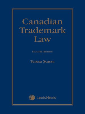 cover image of Canadian Trademark Law